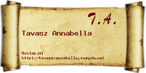Tavasz Annabella névjegykártya